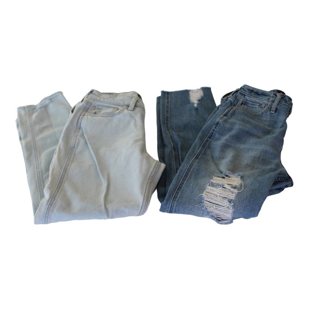 Hollister Ultra High-Rise Mom Jeans / Low Rise Crop Boyfriend W25‎ L27 Size 1R